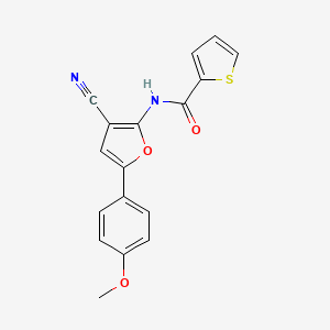 molecular formula C17H12N2O3S B5679012 N-[3-cyano-5-(4-methoxyphenyl)-2-furyl]-2-thiophenecarboxamide 