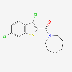 molecular formula C15H15Cl2NOS B5679022 1-[(3,6-dichloro-1-benzothien-2-yl)carbonyl]azepane 