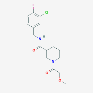 molecular formula C16H20ClFN2O3 B5679043 N-(3-chloro-4-fluorobenzyl)-1-(methoxyacetyl)-3-piperidinecarboxamide 