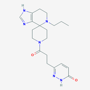 molecular formula C20H28N6O2 B5679070 6-[3-oxo-3-(5-propyl-1,5,6,7-tetrahydro-1'H-spiro[imidazo[4,5-c]pyridine-4,4'-piperidin]-1'-yl)propyl]pyridazin-3(2H)-one 