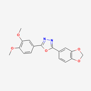 2-(1,3-benzodioxol-5-yl)-5-(3,4-dimethoxyphenyl)-1,3,4-oxadiazole