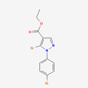 molecular formula C12H10Br2N2O2 B567909 Ethyl 5-bromo-1-(4-bromophenyl)-1H-pyrazole-4-carboxylate CAS No. 1245258-73-4