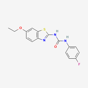 molecular formula C16H14FN3O2S B5679135 N-(6-ethoxy-1,3-benzothiazol-2-yl)-N'-(4-fluorophenyl)urea 