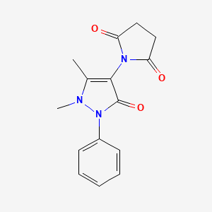 molecular formula C15H15N3O3 B5679142 1-(1,5-dimethyl-3-oxo-2-phenyl-2,3-dihydro-1H-pyrazol-4-yl)-2,5-pyrrolidinedione 