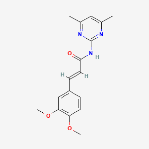 molecular formula C17H19N3O3 B5679168 3-(3,4-dimethoxyphenyl)-N-(4,6-dimethyl-2-pyrimidinyl)acrylamide 