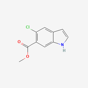 molecular formula C10H8ClNO2 B567917 5-氯-1H-吲哚-6-甲酸甲酯 CAS No. 1245643-61-1