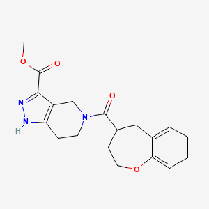 molecular formula C19H21N3O4 B5679188 methyl 5-(2,3,4,5-tetrahydro-1-benzoxepin-4-ylcarbonyl)-4,5,6,7-tetrahydro-1H-pyrazolo[4,3-c]pyridine-3-carboxylate 