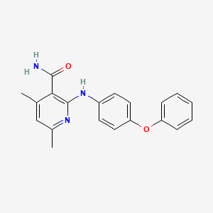 molecular formula C20H19N3O2 B5679192 4,6-dimethyl-2-[(4-phenoxyphenyl)amino]nicotinamide 