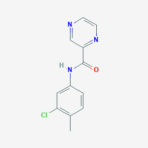 molecular formula C12H10ClN3O B5679200 N-(3-chloro-4-methylphenyl)-2-pyrazinecarboxamide 