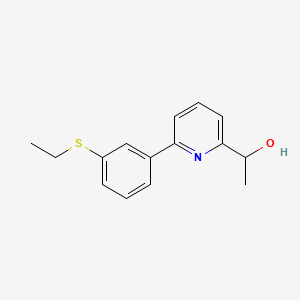 molecular formula C15H17NOS B5679204 1-{6-[3-(ethylthio)phenyl]pyridin-2-yl}ethanol 
