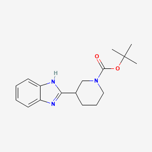 molecular formula C17H23N3O2 B567921 2-(N-Boc-piperidin-3-yl)-1H-benzoimidazole CAS No. 1229000-10-5