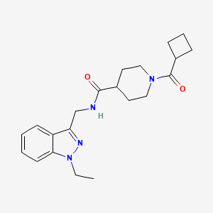 molecular formula C21H28N4O2 B5679210 1-(cyclobutylcarbonyl)-N-[(1-ethyl-1H-indazol-3-yl)methyl]-4-piperidinecarboxamide 