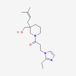 molecular formula C19H31N3O2 B5679212 [1-[3-(2-ethyl-1H-imidazol-1-yl)propanoyl]-3-(3-methyl-2-buten-1-yl)-3-piperidinyl]methanol 