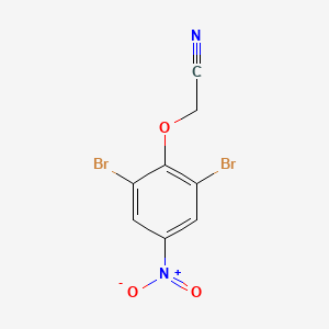 molecular formula C8H4Br2N2O3 B567922 2-(2,6-二溴-4-硝基苯氧基)乙腈 CAS No. 1221793-70-9