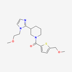 molecular formula C18H25N3O3S B5679224 3-[1-(2-methoxyethyl)-1H-imidazol-2-yl]-1-{[5-(methoxymethyl)-2-thienyl]carbonyl}piperidine 