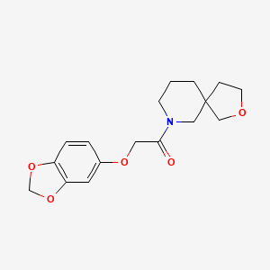 molecular formula C17H21NO5 B5679245 7-[(1,3-benzodioxol-5-yloxy)acetyl]-2-oxa-7-azaspiro[4.5]decane 
