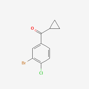 molecular formula C10H8BrClO B567927 (3-Bromo-4-chlorophenyl)(cyclopropyl)methanone CAS No. 1280786-94-8