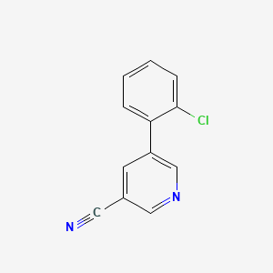 molecular formula C12H7ClN2 B567930 5-(2-Chlorophenyl)nicotinonitrile CAS No. 1267467-92-4