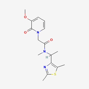 molecular formula C16H21N3O3S B5679305 N-[1-(2,5-dimethyl-1,3-thiazol-4-yl)ethyl]-2-(3-methoxy-2-oxopyridin-1(2H)-yl)-N-methylacetamide 