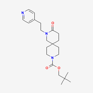 molecular formula C22H33N3O3 B5679326 2,2-dimethylpropyl 3-oxo-2-(2-pyridin-4-ylethyl)-2,9-diazaspiro[5.5]undecane-9-carboxylate 