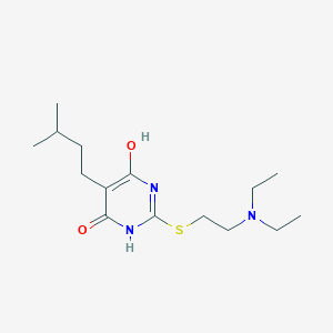molecular formula C15H27N3O2S B5679347 2-{[2-(diethylamino)ethyl]thio}-6-hydroxy-5-(3-methylbutyl)-4(3H)-pyrimidinone 