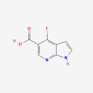 molecular formula C8H5FN2O2 B567935 4-氟-1h-吡咯并[2,3-b]吡啶-5-羧酸 CAS No. 1260387-09-4