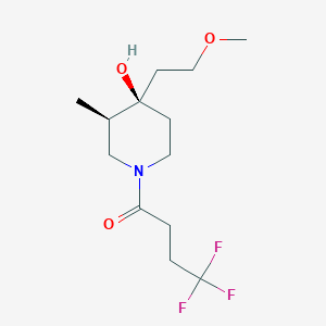 molecular formula C13H22F3NO3 B5679353 (3R*,4R*)-4-(2-methoxyethyl)-3-methyl-1-(4,4,4-trifluorobutanoyl)-4-piperidinol 