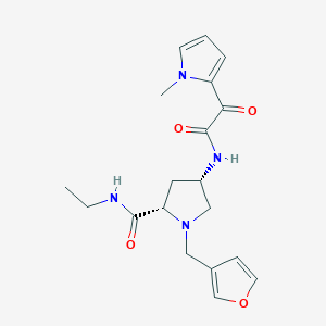 molecular formula C19H24N4O4 B5679388 (4S)-N-ethyl-1-(3-furylmethyl)-4-{[(1-methyl-1H-pyrrol-2-yl)(oxo)acetyl]amino}-L-prolinamide 