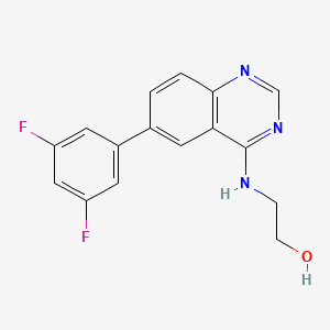 molecular formula C16H13F2N3O B5679407 2-{[6-(3,5-difluorophenyl)quinazolin-4-yl]amino}ethanol 