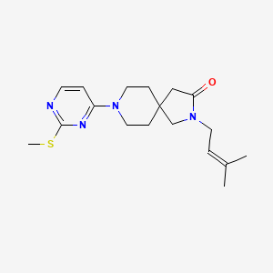 molecular formula C18H26N4OS B5679413 2-(3-methyl-2-buten-1-yl)-8-[2-(methylthio)-4-pyrimidinyl]-2,8-diazaspiro[4.5]decan-3-one 