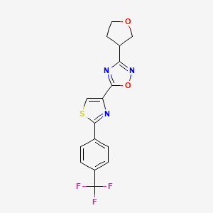 3-(tetrahydrofuran-3-yl)-5-{2-[4-(trifluoromethyl)phenyl]-1,3-thiazol-4-yl}-1,2,4-oxadiazole