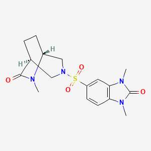 1,3-dimethyl-5-[[(1S,5R)-6-methyl-7-oxo-3,6-diazabicyclo[3.2.2]nonan-3-yl]sulfonyl]benzimidazol-2-one