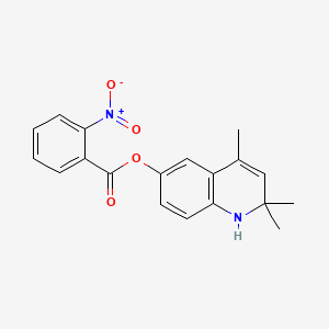molecular formula C19H18N2O4 B5679426 2,2,4-trimethyl-1,2-dihydro-6-quinolinyl 2-nitrobenzoate 