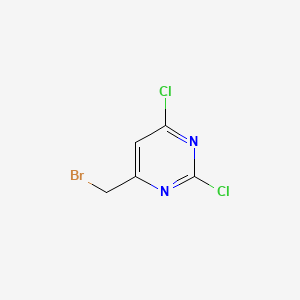 molecular formula C5H3BrCl2N2 B567944 4-(Bromomethyl)-2,6-dichloropyrimidine CAS No. 1289387-93-4