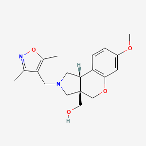 molecular formula C19H24N2O4 B5679458 [(3aS*,9bS*)-2-[(3,5-dimethylisoxazol-4-yl)methyl]-7-methoxy-1,2,3,9b-tetrahydrochromeno[3,4-c]pyrrol-3a(4H)-yl]methanol 