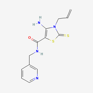 molecular formula C13H14N4OS2 B5679464 3-allyl-4-amino-N-(3-pyridinylmethyl)-2-thioxo-2,3-dihydro-1,3-thiazole-5-carboxamide CAS No. 618076-58-7