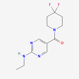 molecular formula C12H16F2N4O B5679468 5-[(4,4-difluoro-1-piperidinyl)carbonyl]-N-ethyl-2-pyrimidinamine 