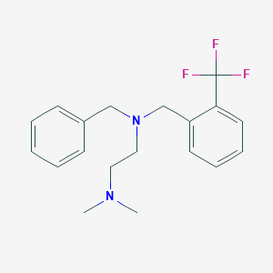 molecular formula C19H23F3N2 B5679475 N-benzyl-N',N'-dimethyl-N-[2-(trifluoromethyl)benzyl]-1,2-ethanediamine 