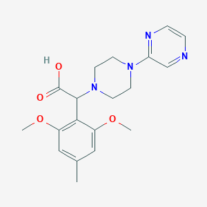 (2,6-dimethoxy-4-methylphenyl)(4-pyrazin-2-ylpiperazin-1-yl)acetic acid