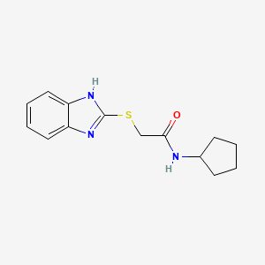 molecular formula C14H17N3OS B5679505 2-(1H-benzimidazol-2-ylthio)-N-cyclopentylacetamide 