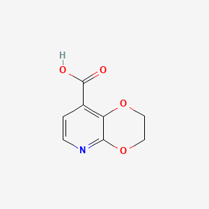 molecular formula C8H7NO4 B567951 2,3-二氢-[1,4]二氧杂环[2,3-b]吡啶-8-羧酸 CAS No. 1228665-94-8