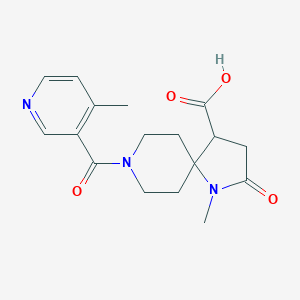 molecular formula C17H21N3O4 B5679519 1-methyl-8-[(4-methylpyridin-3-yl)carbonyl]-2-oxo-1,8-diazaspiro[4.5]decane-4-carboxylic acid 