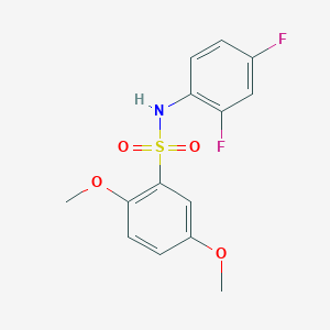 molecular formula C14H13F2NO4S B5679520 N-(2,4-difluorophenyl)-2,5-dimethoxybenzenesulfonamide 