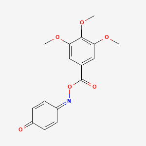 molecular formula C16H15NO6 B5679522 benzo-1,4-quinone O-(3,4,5-trimethoxybenzoyl)oxime 