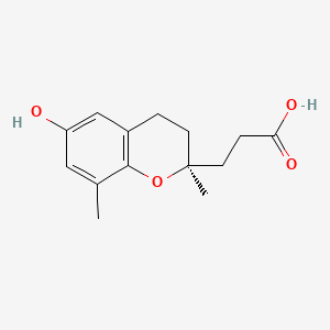 B567953 3,4-Dihydro-6-hydroxy-2,8-dimethyl-2H-1-benzopyran-2-propanoic acid CAS No. 1221504-67-1