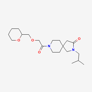 2-isobutyl-8-[(tetrahydro-2H-pyran-2-ylmethoxy)acetyl]-2,8-diazaspiro[4.5]decan-3-one