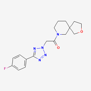 molecular formula C17H20FN5O2 B5679542 7-{[5-(4-fluorophenyl)-2H-tetrazol-2-yl]acetyl}-2-oxa-7-azaspiro[4.5]decane 