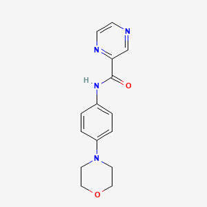 molecular formula C15H16N4O2 B5679557 N-(4-morpholin-4-ylphenyl)pyrazine-2-carboxamide 