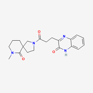 molecular formula C20H24N4O3 B5679561 2-[3-(3-hydroxyquinoxalin-2-yl)propanoyl]-7-methyl-2,7-diazaspiro[4.5]decan-6-one 