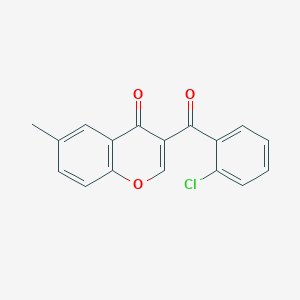 molecular formula C17H11ClO3 B5679575 3-(2-chlorobenzoyl)-6-methyl-4H-chromen-4-one 
